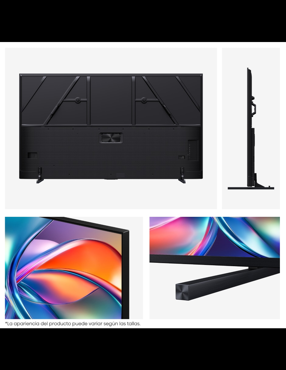 Pantalla smart tv hisense qled de 100 pulgadas 4k/uhd 100qd6sfm con fire os con ai smooth motion
